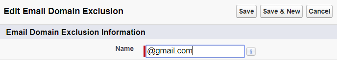 Add to Email Domain Exclusion List