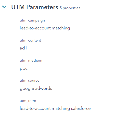 UTM Parameter Values
